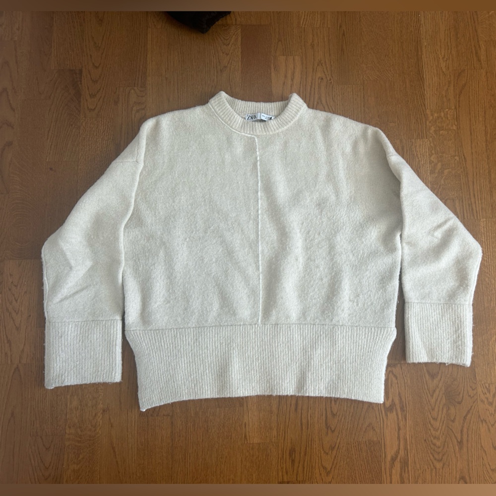 Zara Cream Turtleneck Sweater